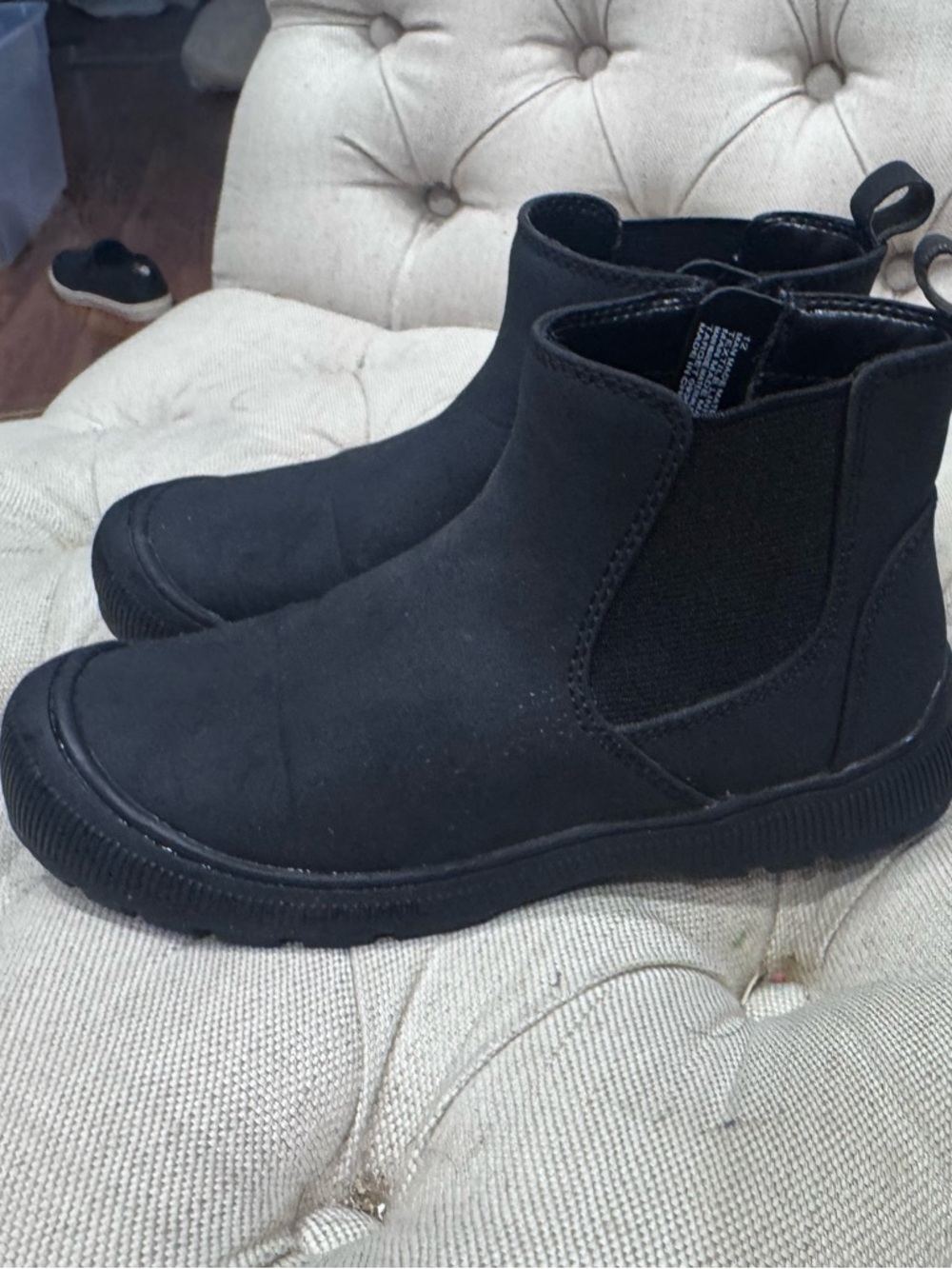 Cat & Jack Black Kids Chelsea Boots - Easy Slip-On